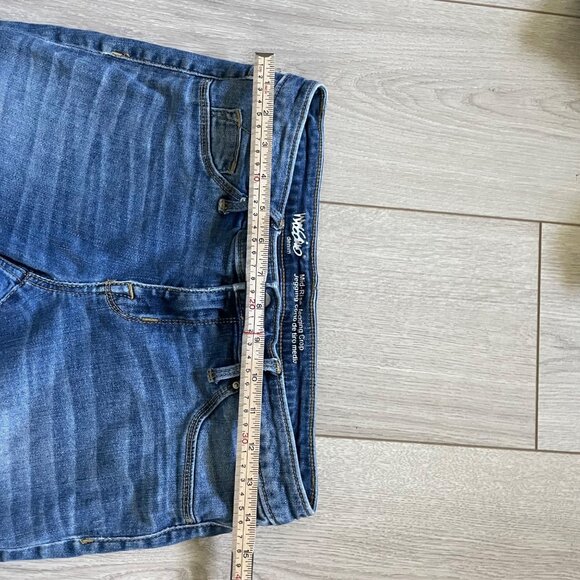 Mossimo Mid-Rise Jegging Crop Jeans Size 6/28 Distressed Denim Power Stretch Fra - Picture 5 of 8